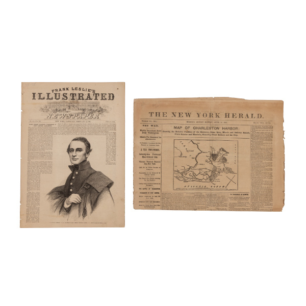 Fort Sumter Related Frank Leslie's Illustrated February 2, 1861 & NY Herald Dated April 15, 1861