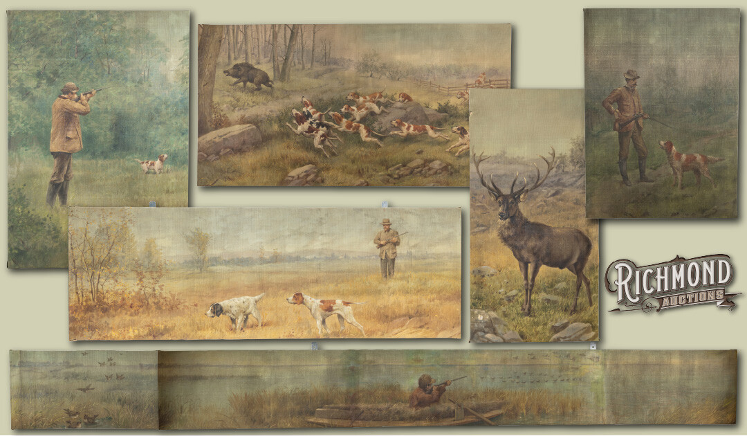 Six paintings attributed to A.B. Frost